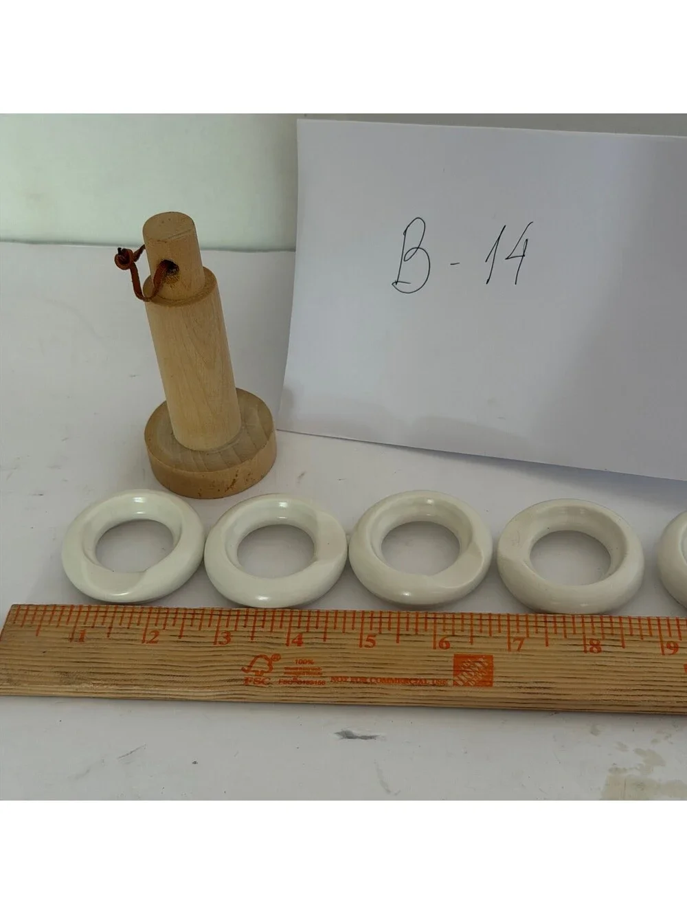 Minimalist Wooden Stacking Ring Toy Set - Storage Location Number: B-14